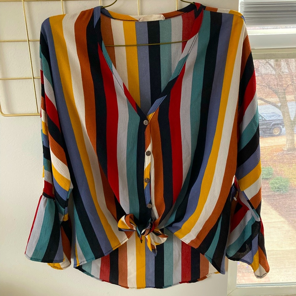 Multicolor striped blouse
